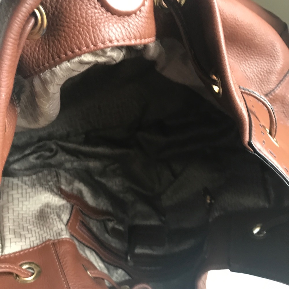 NWOT Cole Haan Drawstring Leather Hobo Bag - Picture 6 of 6